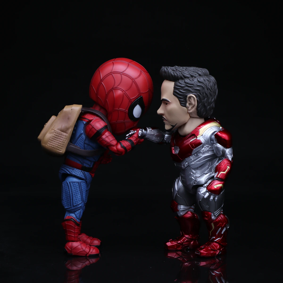 Collector shelf arranged with colorful figures